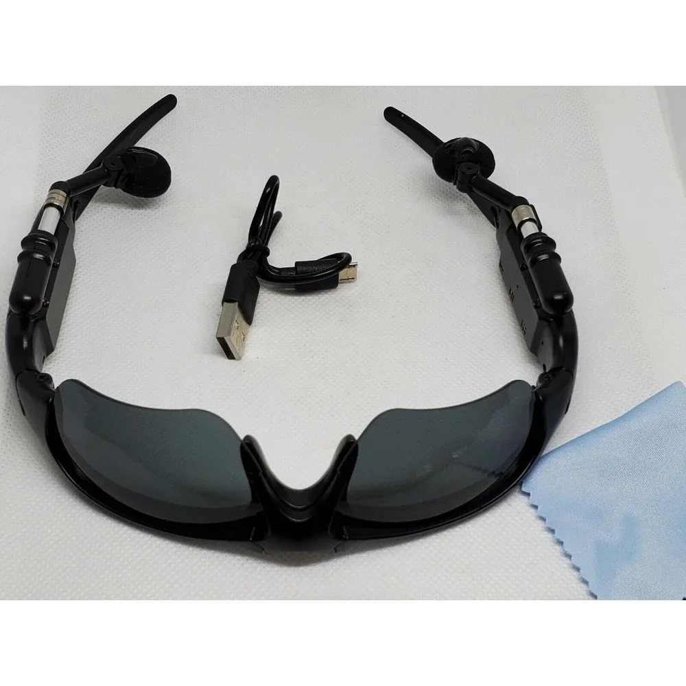 Bluetooth Cell Phone Compatible Hands Free Talk Flip Shade Rechargeable Glasses